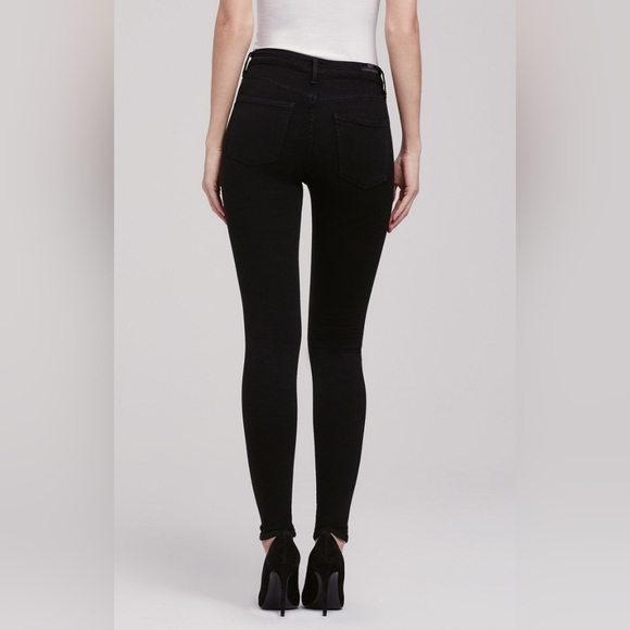 Citizens of Humanity Rocket High Risky Crop Skinny in All Black - Picture 3 of 12